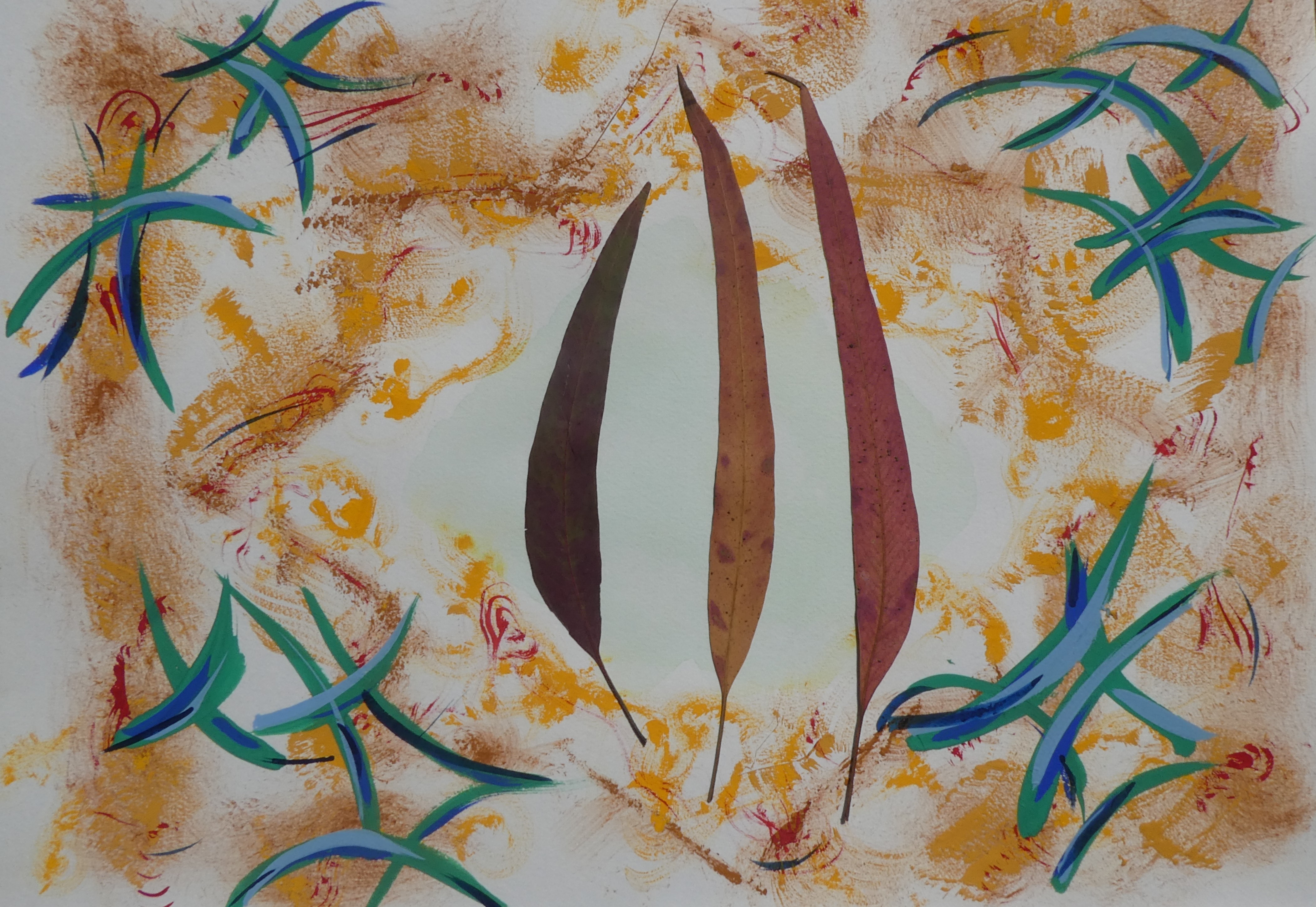 Eucalyptus leaves and painting II